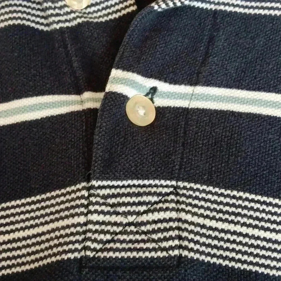 Ruff Hewn Men's navy and white stripe Polo size M - Picture 9 of 9